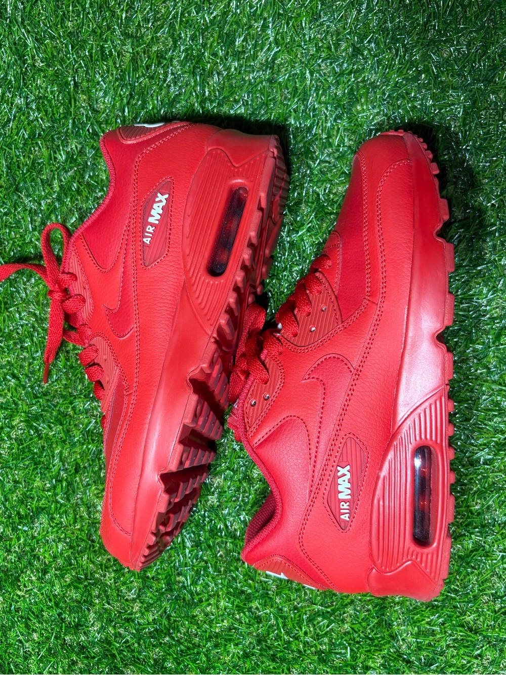 Nike Red Air Max Low-Top Sneakers #vintage men’s 7, women’s 8.5